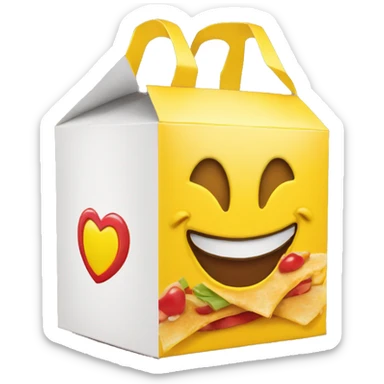happy meal box loving sticker