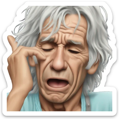 Keith Richards crying sticker
