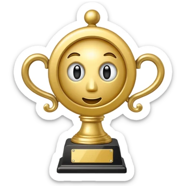 trofeu escrito "PANIC" sticker