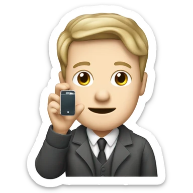 Johan Thorbecke making a photo with a smartphone sticker