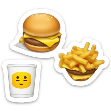 Ado qui mange McDo  sticker