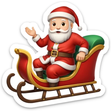navidad trineo  sticker