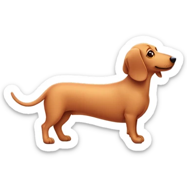 cozy cute sausage dog sticker