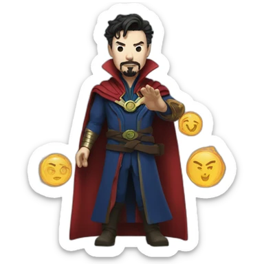 dr strange with classes coding sticker