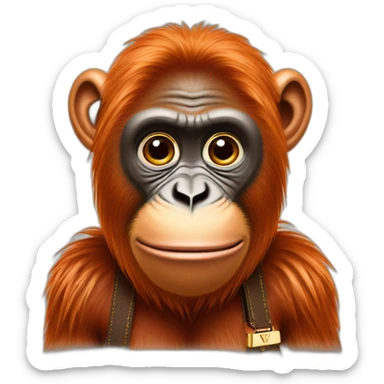 orang utan wearing louis vuitton sticker
