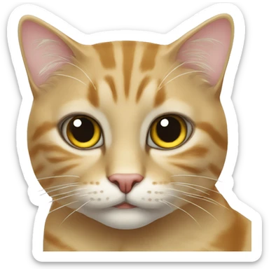 gatto con posate nelle zampe sticker