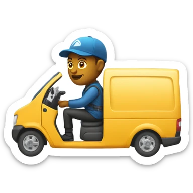 wolt courier on bil sticker