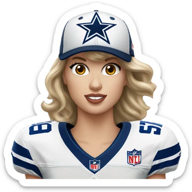 taylor-swift-in-nfl-cowboys-jersey sticker