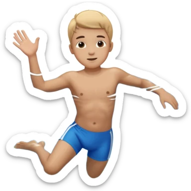 Underwater boy swim sticker