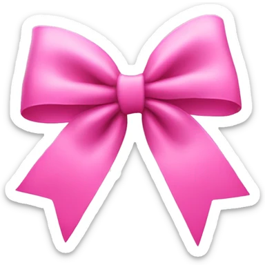 Pink bow sticker
