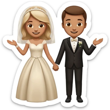 a man and woman its their marriage  sticker