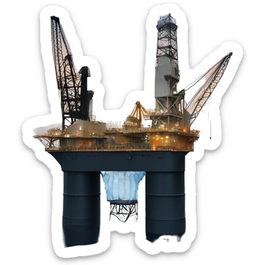 oil rig in antarctica sticker