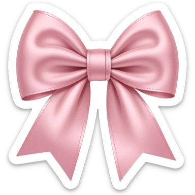 light pink ribbon bow sticker