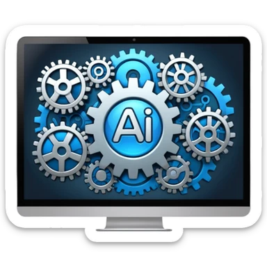 make me a emoji for the term "machine learning" in AI sticker