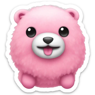 cute pink stuffed animal sticker