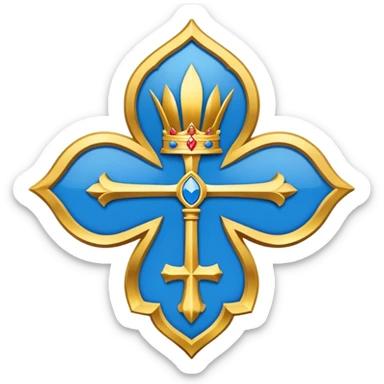 Bishop's emblem with a touch of blue sticker