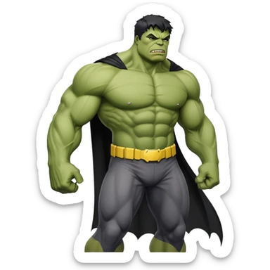 Hulk with batman sticker
