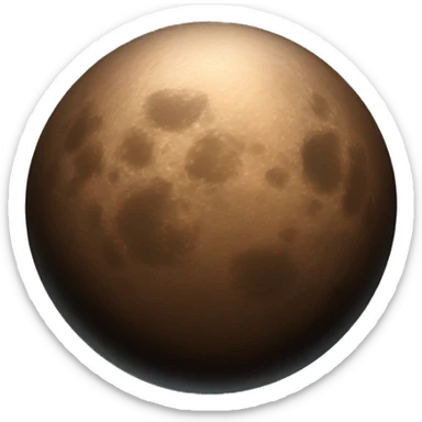 A realistic bronze moon sticker