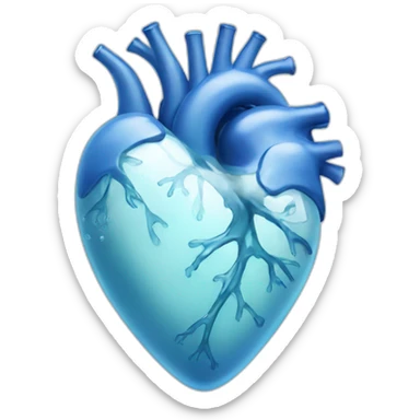 Realistic Heart ice sticker