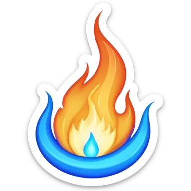 Blue flame emoji  sticker