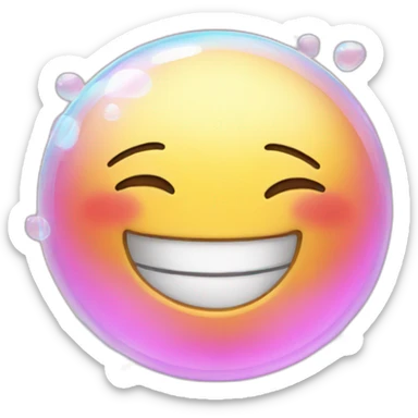 happy bubble sticker