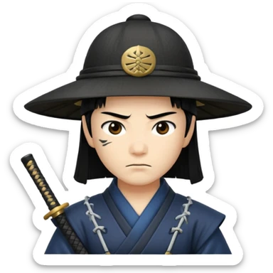 samurai only hat sticker