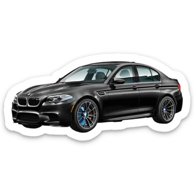 BMW F10 M5 black car, simple style sticker