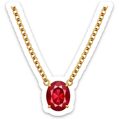 ruby necklace sticker