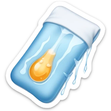 Ice pack on injured tendon sticker