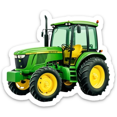 Tractor - John Deere 5055E (Model Year: 2021) (Iconic colour: Green with yellow) sticker