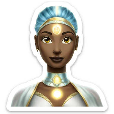 Pleiadian radiant glowing diva woman female third eye sticker