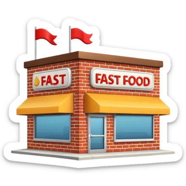 Fast food building sticker