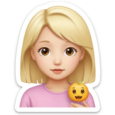 Cute blonde girl kawaii sticker