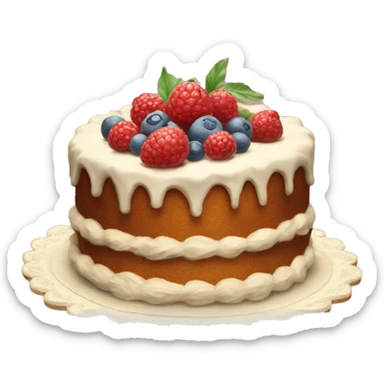 Vintage cake sticker