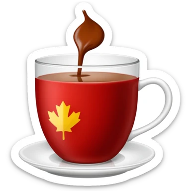 Çay bardağı ile çay sticker