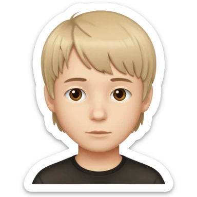 create a fringe haircut boy sticker