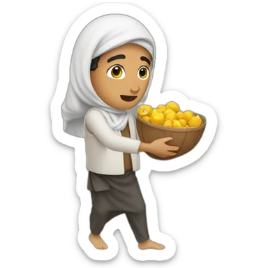 An Arab stealing an object sticker