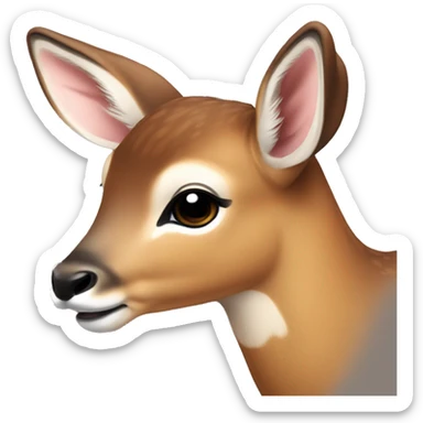 doe deer cute  sticker