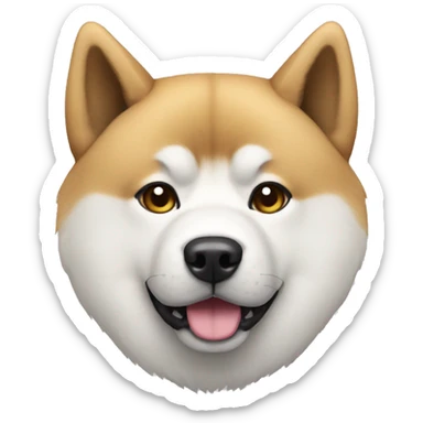 akita inu blanco sticker