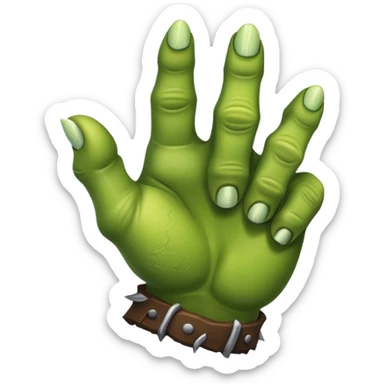 The green orc's hand raises its thumb sticker