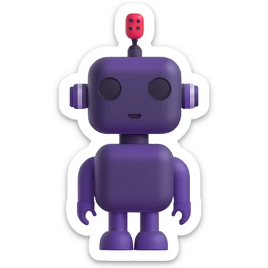 chatbot with Ionic column body, digital face sticker