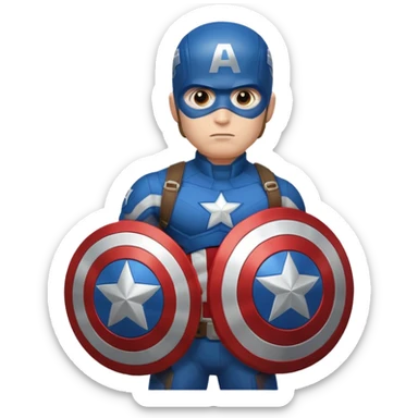 captain america head shot sticker