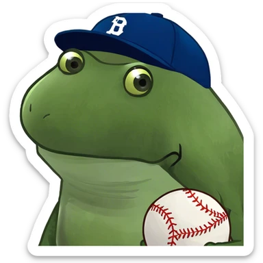 wearing a baseball cap sticker