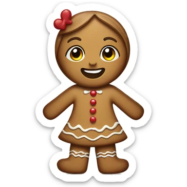 Gingerbread girl sticker