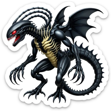 Venom-Giratina-Xenomorph-hybrid-fantasy-creature (full body) sticker