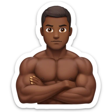 Big black oily man sticker