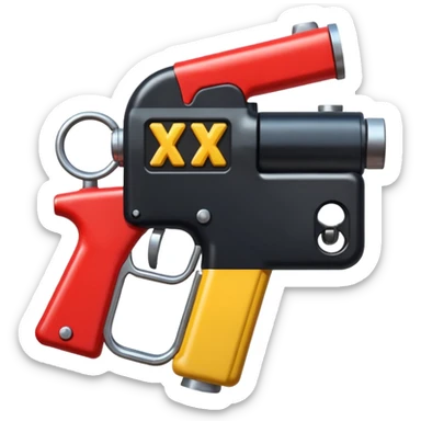 i want to make an X letter using 2 gas pump   pistols sticker