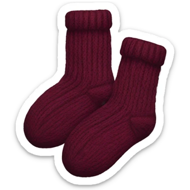 Wool knit socks sticker