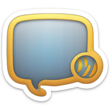 A speech bubble with sound waves, denoting the speaking aspect. sticker