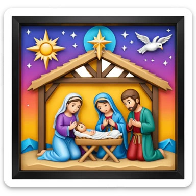 Black nativity sticker